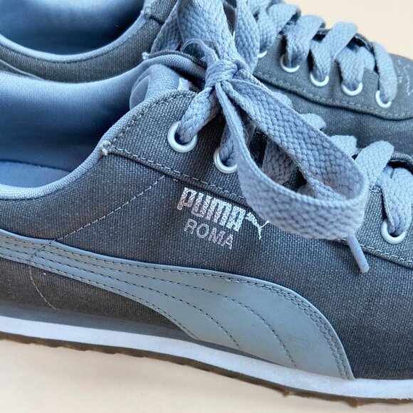 Puma Roma Sneakers - Gray Canvas - Size 8.5 Mens/10 Womens - Picture 6 of 10